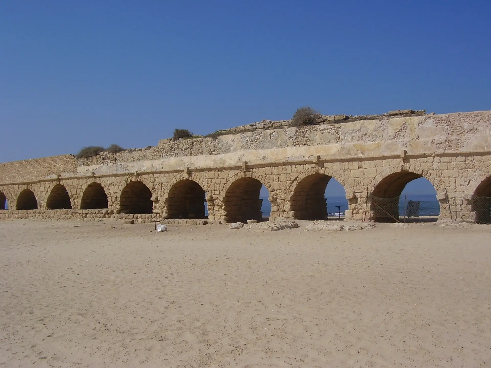 The Roman theatre of Caesarea Maritima by the Mediterranean
