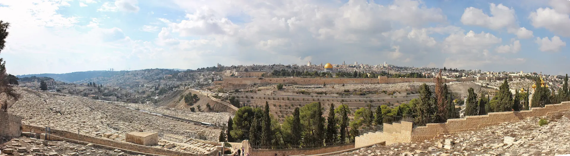 מבט על העיר העתיקה של ירושלים מהר הזיתים